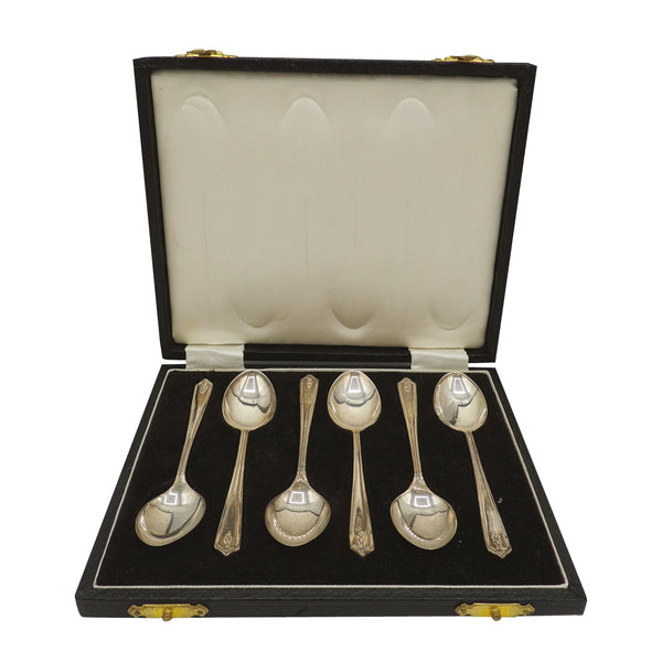 Boxed Set 6 Silver Coffee Spoons CXH0250