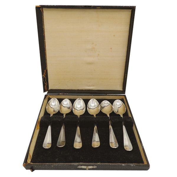 Boxed Set 6 Silver Coffee Spoons CXH0252
