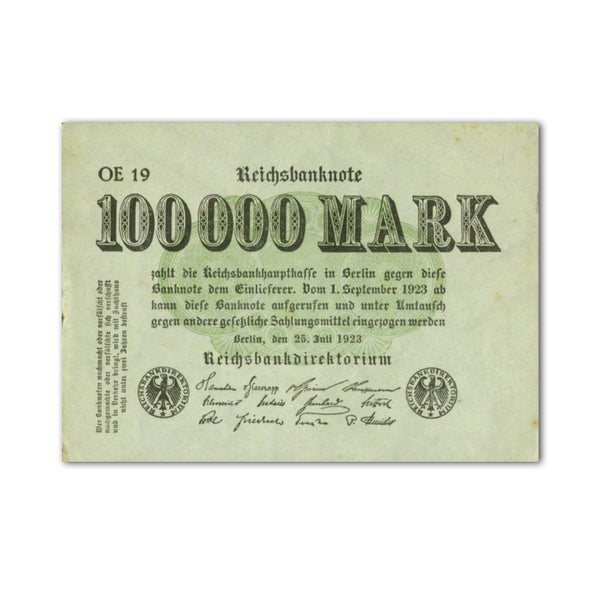 Hundred Thousand Reichsbank Small Note - 1923 CXN0040
