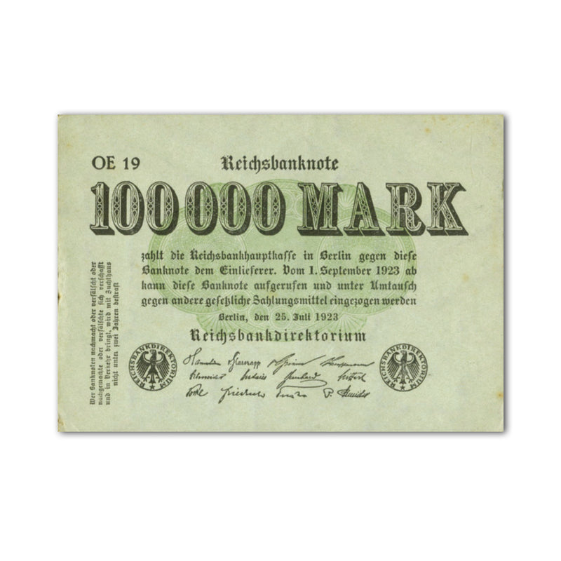 Hundred Thousand Reichsbank Small Note - 1923 CXN0040