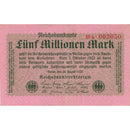 1923 Five Million Mark Reichsbank Note