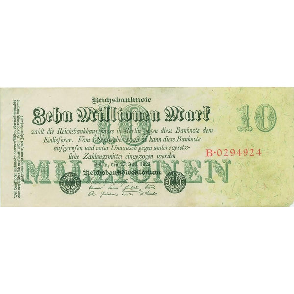 Ten Million Mark Reichsbank Note