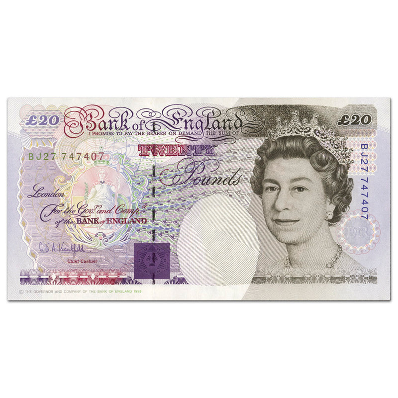 GB 1993-8  £20. Modified  note. P387a Unc-63
