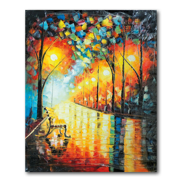 Loneliness of Autumn by Leonid Afremov Painting Recreation. CXP0374