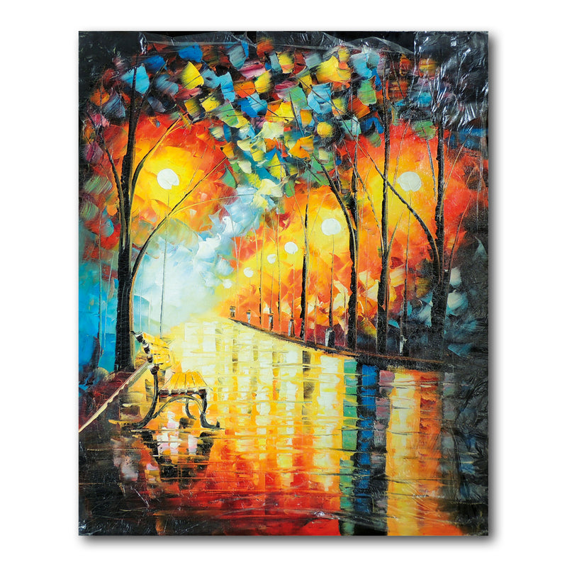 Loneliness of Autumn by Leonid Afremov Painting Recreation. CXP0374