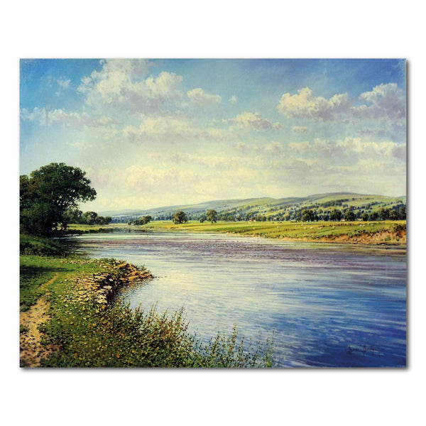 River Scene, Original Oil Painting by Jason Threlfall CXP0380