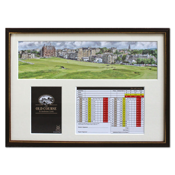 St Andrews Golf Course & Score Card Framed