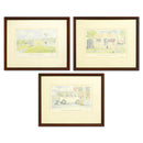 Set of 3 Framed Ltd Edt 1998 Cricket Cartoons