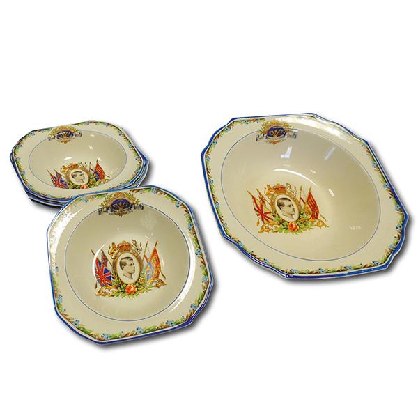 CWS Longton Commemorative Dishes - Edward VIII Coronation - Set of 5 CXR0446
