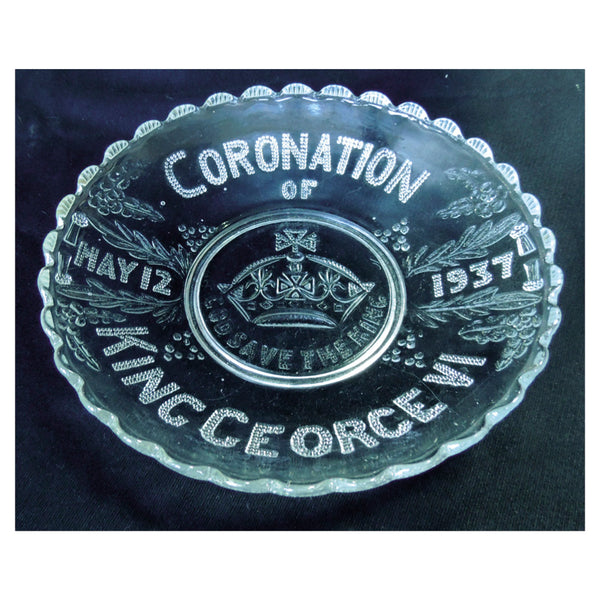 George VI Shallow Glass Coronation Bowl CXR1078A