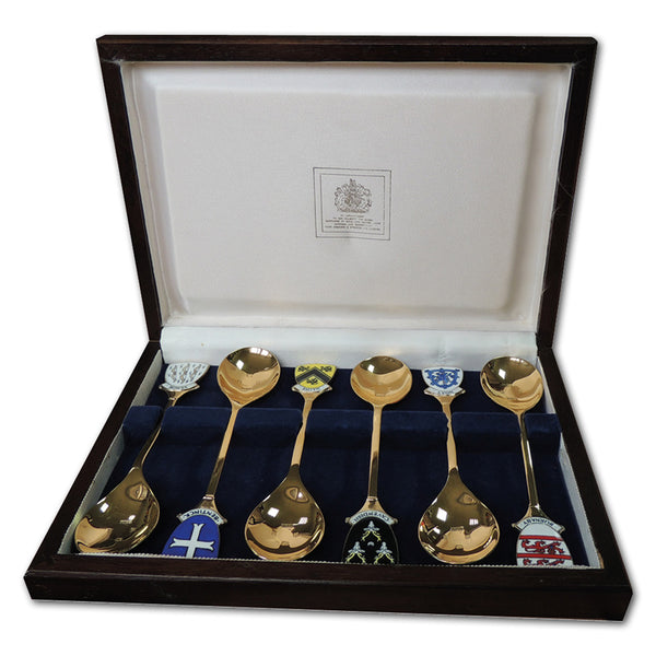 Queen Mother 80th Gilt Silver Set Teaspoons CXR1263