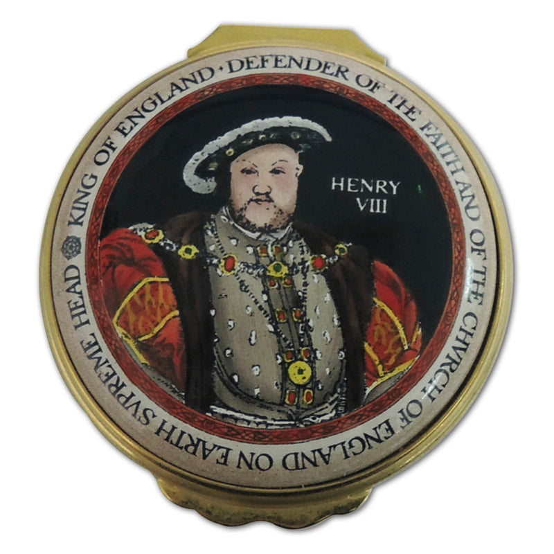 Halcyon Days Golden Henry VIII  Enamel Box CXR1310