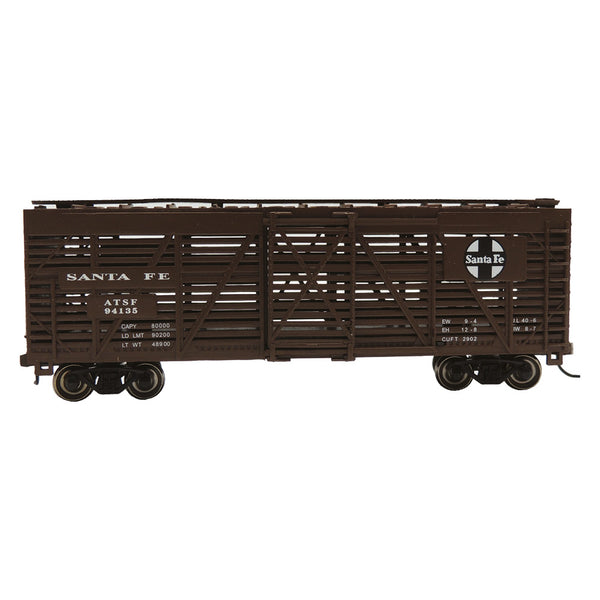 Bachmann HO 40' Stock Car Santa Fe Brown CXT0033