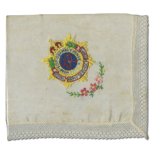 WWI Embroidered Handkerchief - RAS Corps CXW0212A