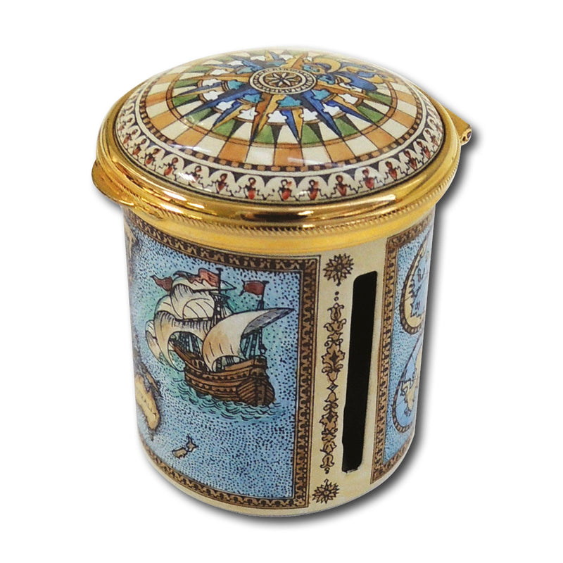 Staffordshire Enamel Stamp Box CXX0489