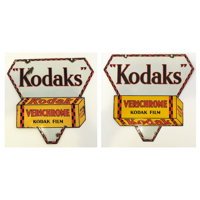 French 1940s Kodaks Enamel Sign CXX0567