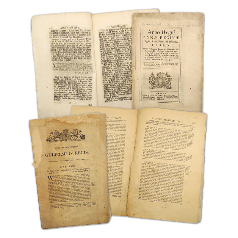 Union Pamphlets Examples Landscape Acts of Parliament Pamphlets x 2