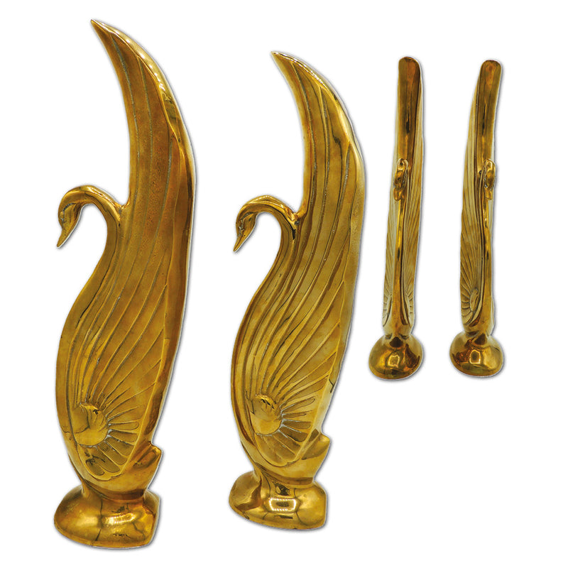 Pair Art Deco Swan Bookends