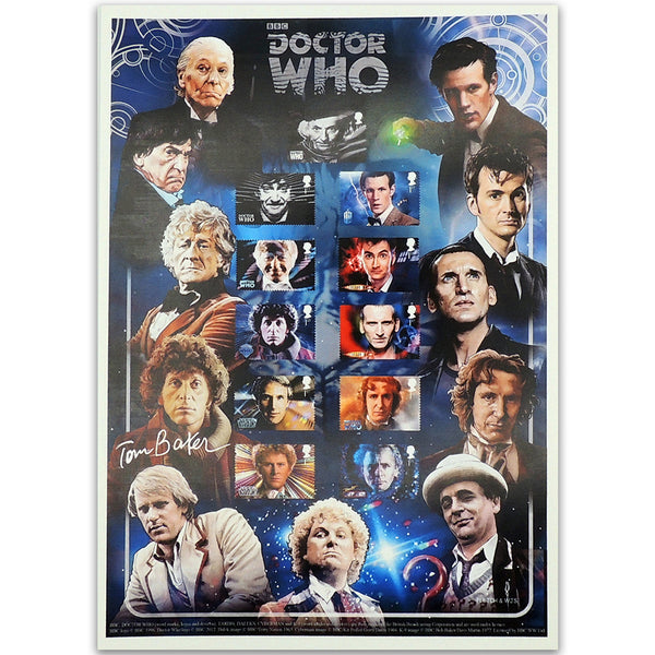 Doctor Who The Doctors Reproduction Print - Signed Tom Baker DRWP038