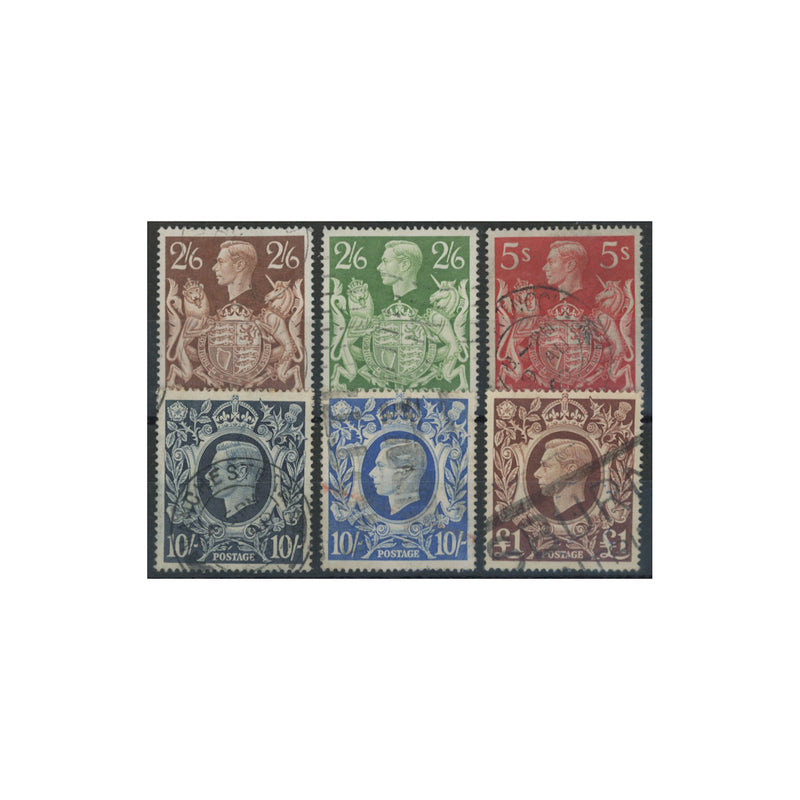 1939-48 High value definitive issue, good to fine used. SG476-78c