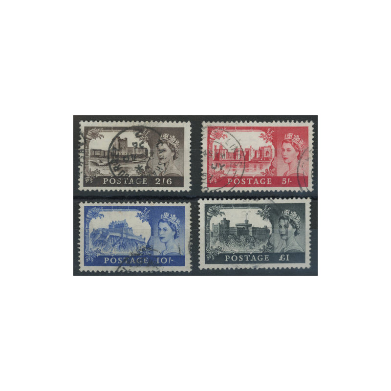 1955-58 Castles (Waterlow), fine cds used. SG536-39