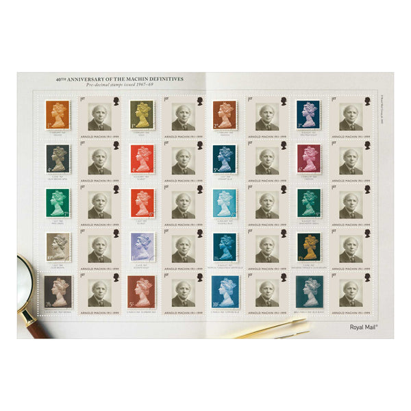 2007 40th Anniversary of the First Machin Definitives Royal Mail Commemorative Sheet