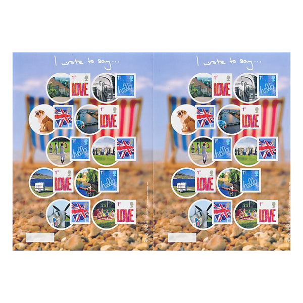 2008 'I Wrote To Say' Royal Mail Commemorative Sheet With Circular Labels