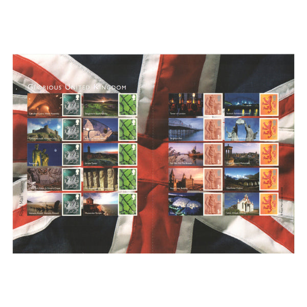 2008 Glorious United Kingdom Royal Mail Commemorative Sheet