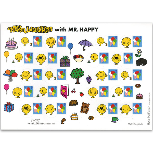 2008 Smilers for Kids - Balloons/Mr Men - Mint Stamp Sheet GBLS0052