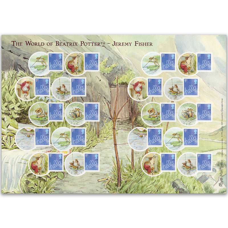 2009 Smilers for Kids - Hello/Jeremy Fisher - Mint Stamp Sheet GBLS0060
