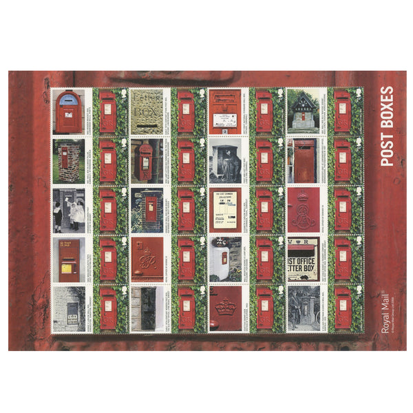 2009 Post Boxes Royal Mail Commemorative Sheet