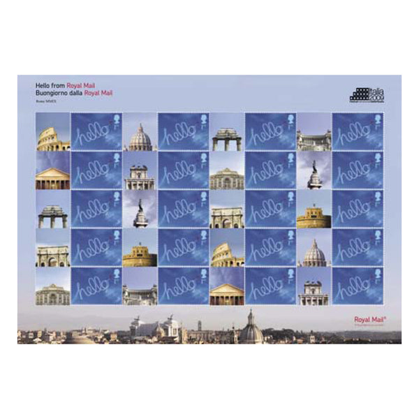 2009 Italia 2009 Intl. Stamp Exhibition Royal Mail Commemorative Sheet