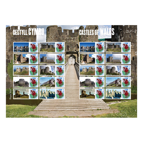 2010 Castles of Wales Royal Mail Commemorative Sheet