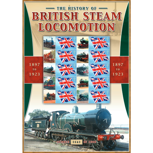 British Steam Locos 1897 - 1923 GB Customised Stamp Sheet GBS0001C