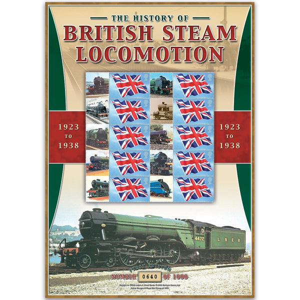 British Steam Locos 1923 - 1938 GB Customised Stamp Sheet GBS0001D