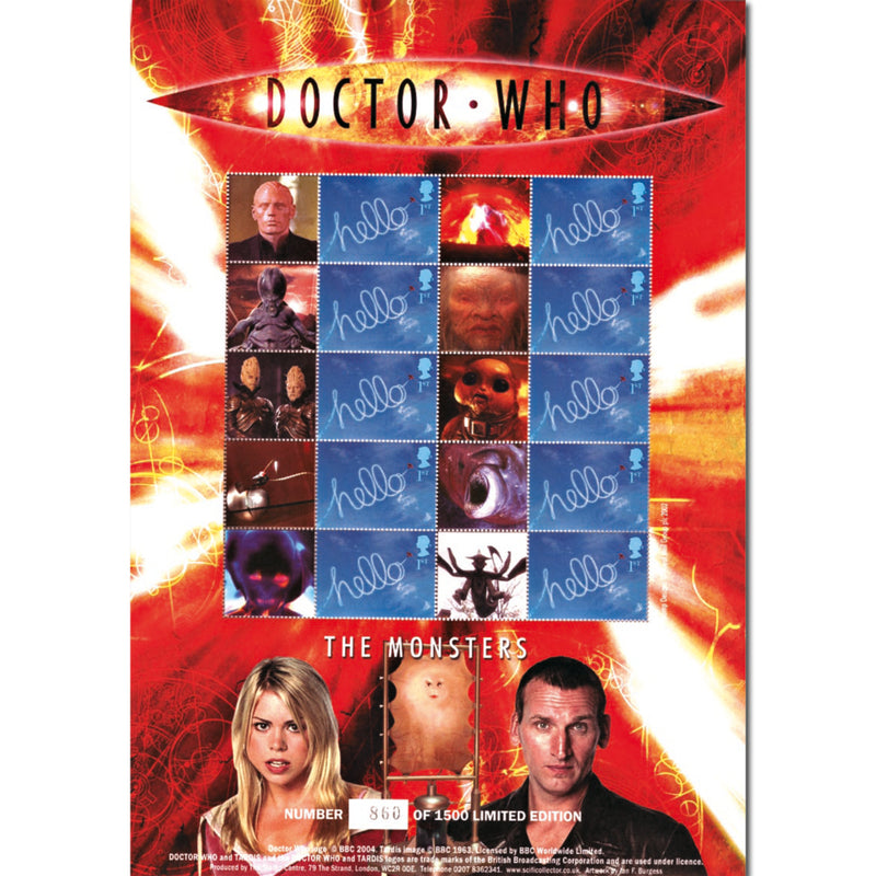 Doctor Who GB Customised Stamp Sheet - The Monsters GBS0025