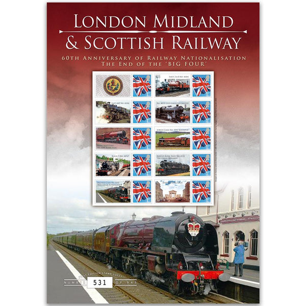 London, Midland & Scottish Rail GB Customised Stamp Sheet GBS0029