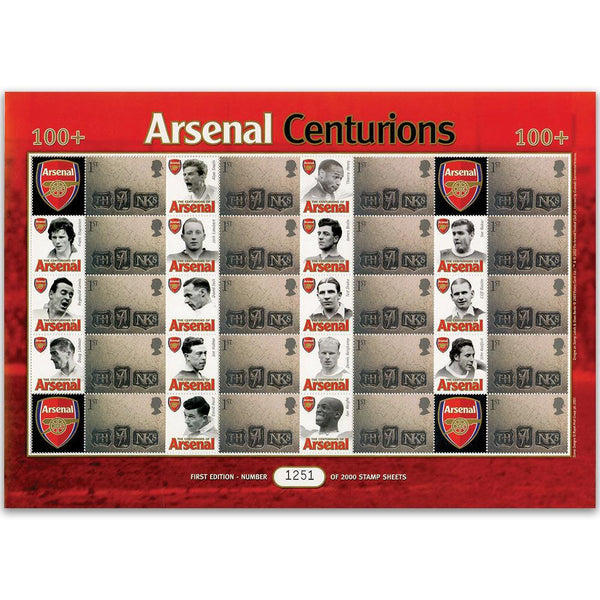 Arsenal Centurians GB Customised Stamp Sheet GBS0041