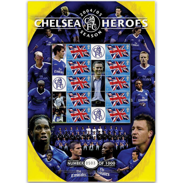 Chelsea Heroes GB Customised Stamp Sheet GBS0054