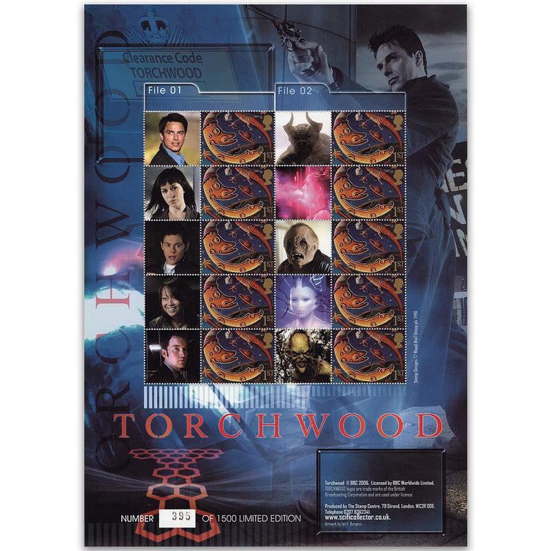Doctor Who - Torchwood GB Customised Stamp Sheet GBS0063