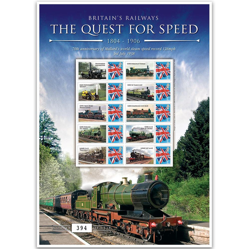 Quest for Speed - 1804/1906 GB Customised Stamp Sheet