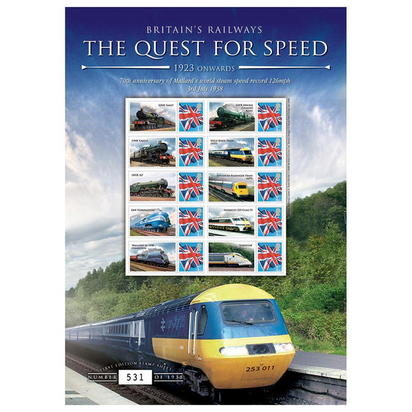 Quest For Speed - 1923 Onwards GB Customised Stamp Sheet