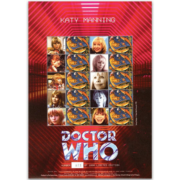 Doctor Who GB Customised Stamp Sheet - Katy Manning GBS0086
