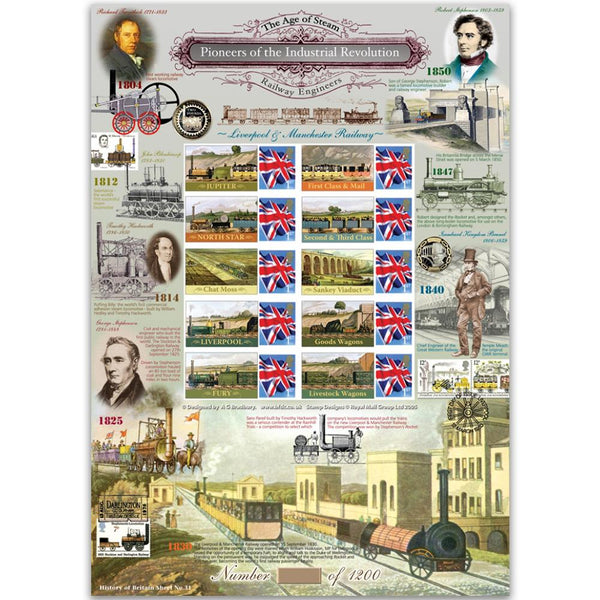 Industrial Revolution GB Customised Stamp Sheet - HoB 31 GBS0095
