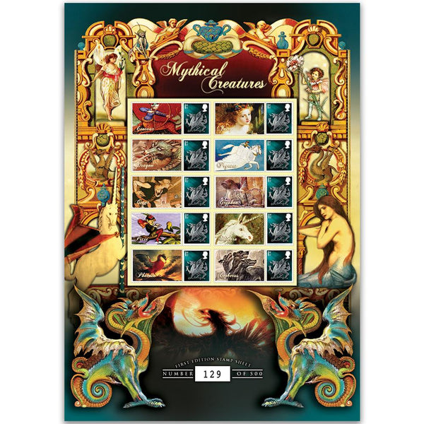 Mythical Creatures GB Customised Stamp Sheet GBS0098