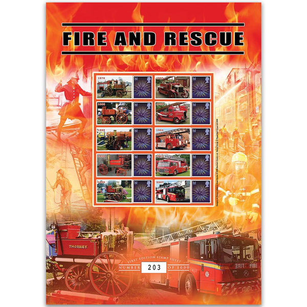 Fire & Rescue Services GB Customised Stamp Sheet GBS0106