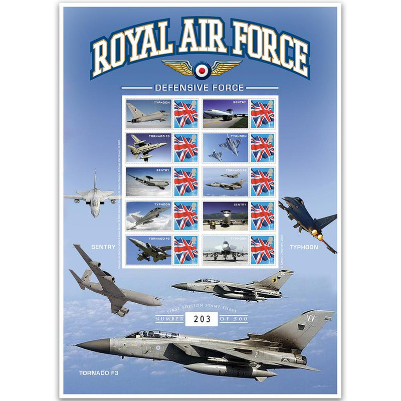 RAF Defensive Tornado F3 GB Customised Stamp Sheet No. 1 GBS0114