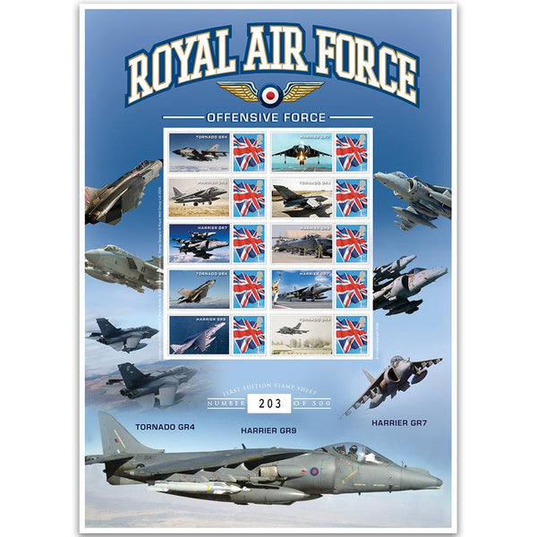 RAF Offensive Harrier GR9 GB Customised Stamp Sheet No.2 GBS0115
