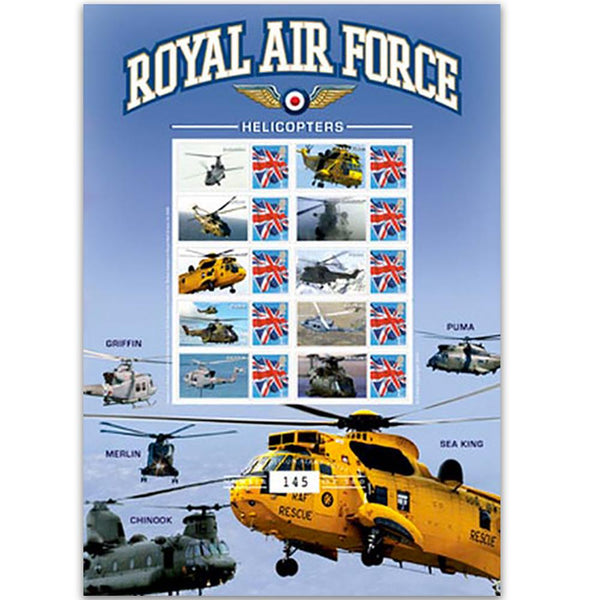 RAF Helicopters GB Customised Stamp Sheet No. 5 GBS0118