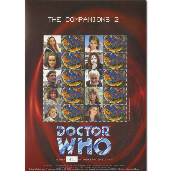 Doctor Who GB Customised Stamp Sheet - Comapnions 2 (unsigned) GBS0123A